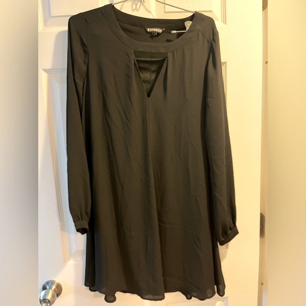 Express little black swing dress